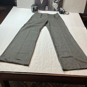 Express Studio high rise button front wide leg trousers.